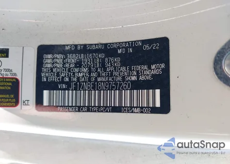 2022 Toyota Gr86 Premium from USA, damaged, VIN JF1ZNBE18N9757260